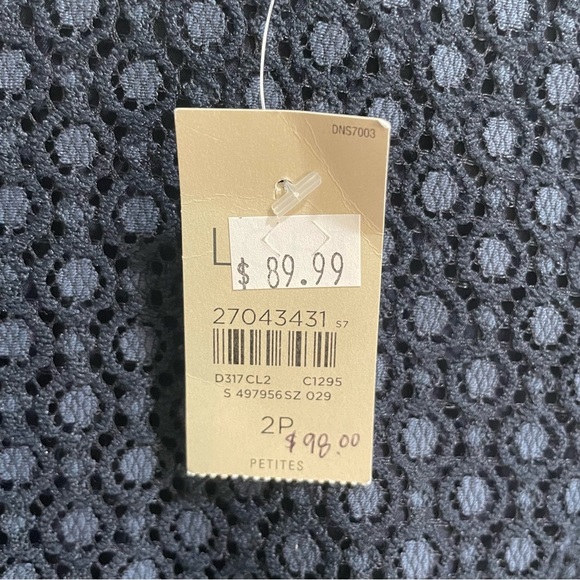 LOFT Navy Lace Short Sleeve Eyelet Dress Women’s Spring Summer Floral Blue - Picture 5 of 12